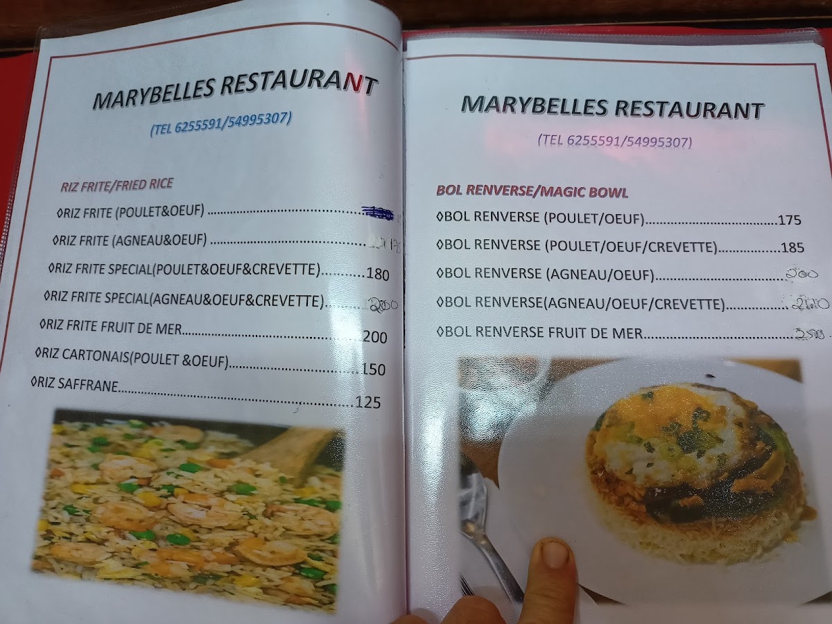 Menu Marybelles Restaurant-1